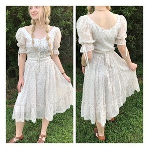 Vintage 1970s Gunne Sax by Jessica Prairie Dress